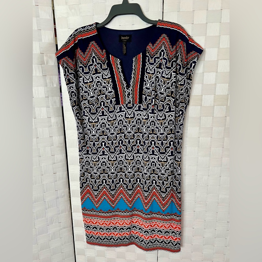 Laundry By Shelli Segal Multicolor Geometric Dress